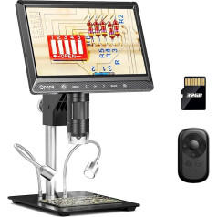 10 collu LCD digitālais mikroskops, pilna skata monētu mikroskops ar ekrānu, Opqpq ODM702 monētu palielinātājs ar gaismu kolekcionāriem, mikroskops elektronikas remontam, palielināmais stikls