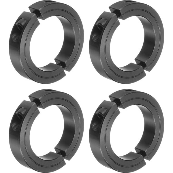 avota karte 4 x doppelt geteilte Klemmschaftmanschette 5,1 cm Bohrung, zweiteiliger Spannkragen, 7,6 cm Außendurchmesser, 11/16 Zoll dick, 45 Stahl Achsmanschette, Stellschrauben-Stil