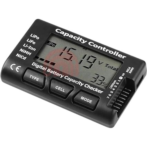 1-7S Digital Batterie Kapazität Detektor Power Display LCD Checker Tester Spannung Controller LiPo LiFe Li-Ion NiMH Nicd priekš RC Auto