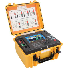 Fockety izolācijas pretestības testeris, LCD displejs, augsta precizitāte, 0,005M Ω līdz 10,0 T Ω, daudzfunkcionāls digitālais megaohmu mērītājs, 5KV zemējuma pretestības testeris Megohmmeter ar