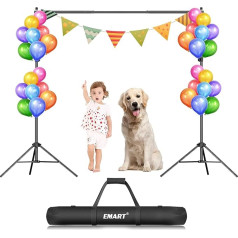 EMART Background Stand 2 x 2 m, Adjustable Photo Background Stand with Carry Bag, Background Photography Background System for Photo Studio, Photo Video, Party, Studio Photography