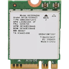 Bewinner Bezvadu tīkla modulis WiFi 6 tīkla karte Intel AX200NGW Bluetooth 5.2 802.11ax WiFi M.2 iekšējais tīkla adapteris klēpjdatoriem