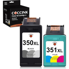 COCCINK 350XL 351XL (1 черный, 1 цветной) Восстановленные картриджи для принтеров Замена для HP 350 351 XL для D4260 D4360 J5780 J6410 J7500 C4280 C4340 C4380 C4480 C4580 C518 C50 C5270 C5280 D5