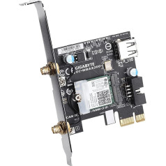 Gigabyte , GC-WBAX200, GC-WBAX200 Divjoslu WiFi 6 2x2 MIMO bezvadu PCIe adapteris ar Bluetooth 5