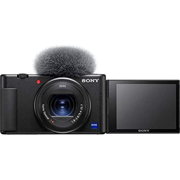 Sony, Vlogu kamera ZV-1 | Digitālā kamera (maināms ekrāns videoreportieriem, 4K video) ZV1BDI.EU - Melna (atjaunota)