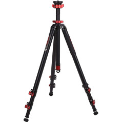 IFOOTAGE 65 inches / 165 cm Aluminium Alloy Video Tripod, Camera Tripod, 3 Sections with Centre Pole, Max. Load 13.2 lbs/6 kg, Canon, Nikon, Sony DSLR Camcorder Video Photography, Gazelle Tripod TA6S