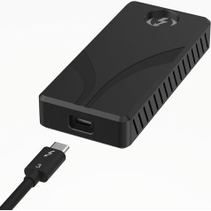 Sabrent Rocket XTRM Plus 2TB Thunderbolt 3 portatīvais SSD - ārējā ātrgaitas datu glabāšana, izturīgs alumīnijs, saderīgs ar USB-C, 2700MB/s, darbojas ar kopni, Plug & Play (SB-XTMP-2TB)