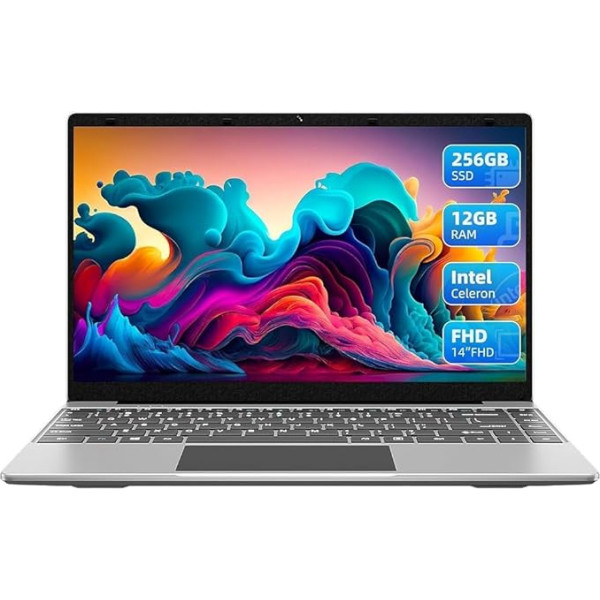 jumper klēpjdators 14 collu Full HD, 12 GB DDR4 256 GB SSD, četrkodolu procesors, Bluetooth4.0, 1920 x 1080, 2.4G/5G WiFi, C tipa, Mini HDMI, pelēks