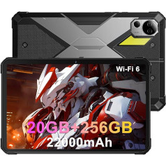 FOSSiBOT DT2 āra planšetdators 22000 mAh akumulators (66W) Android 13 planšetdators, 20 (12+8) GB RAM + 256GB ROM/2TB izturīgs planšetdators ar 10,4 collu FHD+ ekrānu, IP68 ūdensizturīgs planšetdators ar 64 MP + 32 MP kameru (zils)