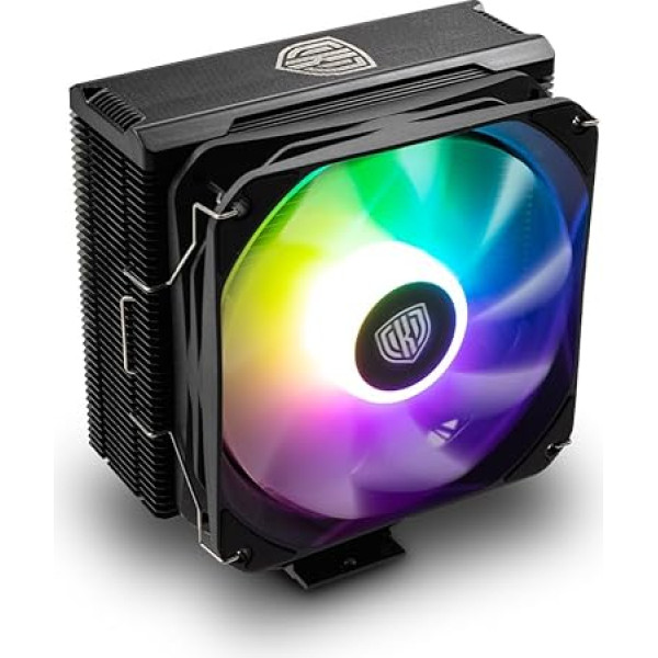 Kolink CPU Cooler RGB Umbra EX-180 - Procesora dzesētājs - 120 mm klusais procesora ventilators ar ARGB apgaismojumu, 4 kontakti PWM - AMD AM4 CPU - Intel LGA1700/1200/20XX/115