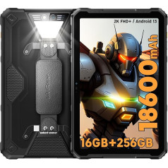 Ulefone Armor Pad 2 Outdoor Tablet 18600 mAh, 16GB + 256GB/2TB SD Android 13 G99 48MP + 16MP 2K 11 collu planšetdators ar 750 lūmenu lukturi, triecienizturīgs ūdensizturīgs 4G Dual SIM/NFC/WiFi 6/Fingerprint ID GPS OTG