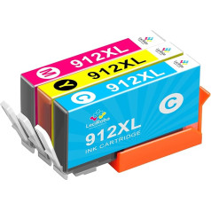 LeciRoba 912xl komplekts HP 912xl Multipack un HP 912 printeru kasetņu komplekts HP OfficeJet 8012 8014 8015 8017 AIO, HP OfficeJet Pro 8022 8022 8023 8024 8025 AIO printerim (3 iepakojumi)