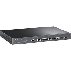 TP-Link TL-SG3210 pārvaldāms LAN slēdzis 8 pieslēgvietu tīkla slēdzis ar 2 SFP pieslēgvietām (centrālā mākoņvadība, Omada SDN, QoS, IGMP Snooping, LAN izplatīšana) Biznesa tīkls