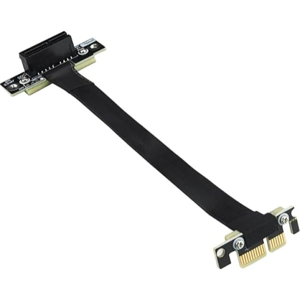 10Gtek PCIe 3.0 Riser kabelis, no X1 uz X1, no M uz F, no 90° uz 90°, kabeļa garums 30 cm, P311MF5530