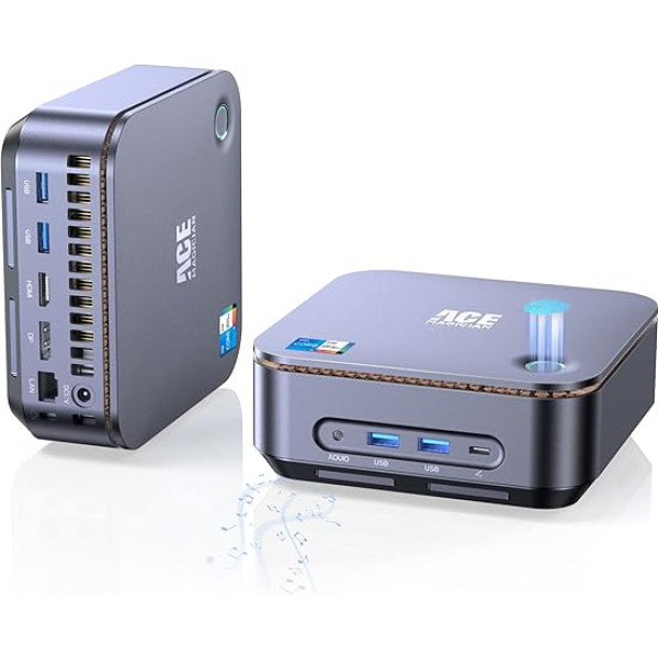 ACEMAGICIAN TK11 Mini dators, Core i7 11390H (līdz 5,0 Ghz), 16GB DDR4, 512GB NVME SSD Mikrodators ar Win 11 Pro, WiFi 6, BT 5.2, 8K UHD, pirkstu nospiedumi, Thunderbolt 4, iebūvēts skaļrunis