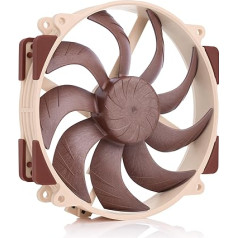 Noctua NF-A14x25r G2 PWM, 140 mm ventilators ar apaļu rāmi, 4 kontakti (brūns)