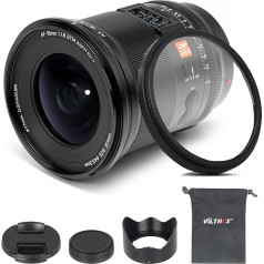 VILTROX 16 mm f/1.8 F1.8 FE automātiskās fokusēšanas pilna formāta īpaši platleņķa objektīvs ar lielu atvērumu un iebūvētu LCD ekrānu Sony E-Mount kamerām A7 A7II A7III A7R A7RII A7RII A7RIII A7RIV A7S A7SII A9 A7