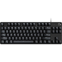 Logitech G 413 TKL SE mehāniskā spēļu tastatūra - kompakta, izgaismota tastatūra ar taktiliem mehāniskiem slēdžiem, anti-hosting, Windows un macOS, Beļģijas AZERTY formāts - melna