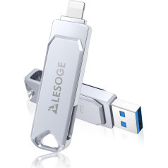 LESOGE Phototek USB Memory Stick 128G Photo Saving for iOS/Android/PC