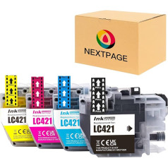 Nextpage LC421 Colour Cartridges Compatible with Brother LC421 Printer Cartridges for DCP-J1050DW MFC-J1010DW, DCP-J1140DW (1 Black, 1 Cyan, 1 Magenta, 1 Yellow)