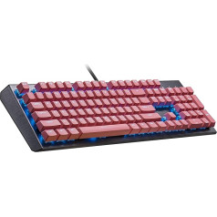 Cooler Master PBT dubulto taustiņu vāciņu komplekts mehāniskām klaviatūrām, saderīgs ar standarta ASV 104 izkārtojuma klaviatūrām, ar aizmugurgaismojumu Sakura rozā krāsā