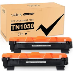 v4ink 2PK Schwarz Kompatibel TN-1050 TN1050 Tonerkartuschen ersetzt für Brother HL-1110, HL-1112, HL-1210W, HL-1212W, DCP-1510, DCP-1512, DCP-1610W, DCP-1612W, MFC-1810, MFC-1910W