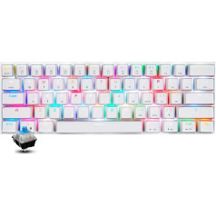 Motospeed CK62 61 taustiņu RGB mehāniskā tastatūra USB kabelis BT Dual Mode Gaming Keyboard