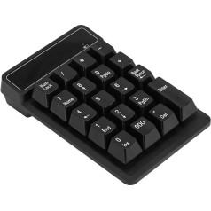 Goshyda Bluetooth desmit tastatūra, ūdensizturīga bezvadu 19 klaviatūras tastatūra ar 10 m pārraides attālumu un 10 miljoniem klikšķu klēpjdatoram portatīvajam datoram