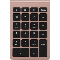 Dioche Laptop ciparu tastatūra, bezvadu ciparu tastatūra MacBook Air ar C tipa adapteri, ABS Bt304, 22 taustiņu ciparu tastatūra, bezvadu tastatūra, saderīga ar Bluetooth 5.0