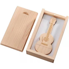 Деревянная гитара USB 3.0 Flash Drive 64GB Memory Stick with Wooden Box (3.0, 64GB)