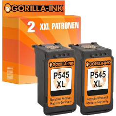 Gorilla-Ink 2 kasetnes, kas saderīgas ar Canon PG-545 XL Black 15 ml XXL ietilpības 15 ml