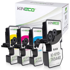 Kineco 4 tonera kārtridži, kas saderīgi ar Kyocera TK-5440 priekš Ecosys MA2100 PA2100 MA2100cfx MA2100cfx MA2100cwfx PA2100cwx PA2100cwx PA2100cx (iepakojums 4, melns, ciāns, dzeltens, purpursarkans, dzeltens)