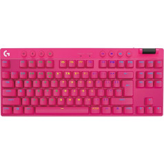 Logitech G PRO X TKL bezvadu spēļu tastatūra - FRA - taktilā, rozā krāsā