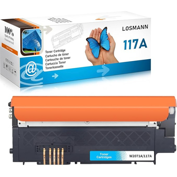 LOSMANN 117A toneris, suderinamas su HP 117A W2071A toneris su lustu, skirtas HP spalvotojo lazerio 150 a 150 nw 150 serijos MFP 170 MFP 178 nw MFP 178 nwg MFP 179 FNG MFP 179 fnw (žydras)