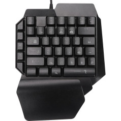 GOWENIC vienroku spēļu tastatūra, 39 taustiņi, gaismojoša profesionāla spēļu tastatūra, USB kabelis, mehāniskā vienroku tastatūra ar plaukstas balstu datorspēlēm