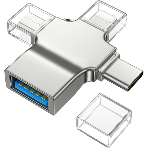 SEUMOO USB zibatmiņas disks, 4 in 1 USB 3.0 zibatmiņas disks, ātrgaitas C tipa Micro iOS Android USB C zibatmiņas diska atmiņas karšu lasītāja adapteris iPhone, iPad, OTG