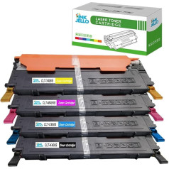 InkJello suderinama tonerio kasetė, skirta Samsung CLP-360 CLP-365 CLP-365W CLX-3300 CLX-3305 CLX-3305FN CLX-3305FN CLX-3305FW CLX-3305W Xpress SL-C410W SL-C460FW SL-C460W CLT-406S (BKK) C/M/M/Y, 4