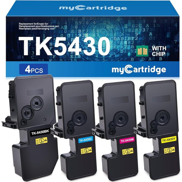 MYCARTRIDGE TK-5430 TK5430 Tonera kasetne paredzēta Kyocera ECOSYS PA2100CWX MA2100CWFX PA2100CX MA2100CWFX priekš Kyocera TK5430 TK-5430 Toneris (melns/melns/magenta/dzeltens)