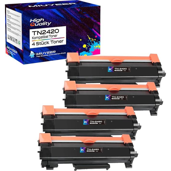 MIUYEER TN2420 TN2410 Toner l Suderinamas Brother TN2420 TN2420 TN-2420 TN-2410 Toner l tinkamas naudoti Brother MFC-L2750DW/L2730DW/L2710DW/HL-L2375DW/L2350DW/L2310D/DCP-L2350DW PPL251 0D