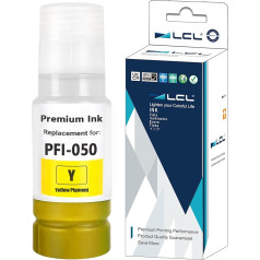 LCL Compatible Ink Cartridge PFI-050 PFI-050Y Pigment (1PK Pigment 70 ml Yellow) Replacement for Canon ImagePrograf TC-20 TC-20M