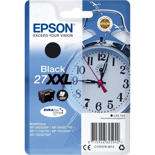 Epson C13T27914022 Schwarz Original 27XXL Tintenpatronen Iepakojumā 1 gab.