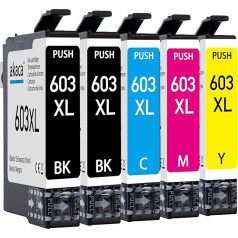 akaca saderīga tintes kasetne ar Epson 603 603XL kasetnēm priekš Expression Home XP-2100 XP-3100 XP-3150 XP-4100 XP-4150, Workforce WF-2830 WF-2830 WF-2835 WF-2840