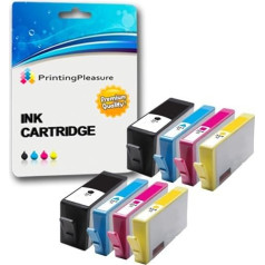 Printing Pleasure 8 XL printeru kasetnes priekš HP Deskjet 3070A 3520 Officejet 4610 4620 Photosmart 5510 5514 5515 5520 6510 6520 B109a B109n B110a Photosmart Plus B209a B210a | Saderīgs ar HP