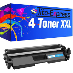 Tito-Express 4 toneri XXL ar mikroshēmu, kas saderīgi ar HP CF294X | Piemērots HP Laserjet Pro M118DW MFP M148FW M148FDW M148DW M148DW | Melns 2,800 lappuses katrs