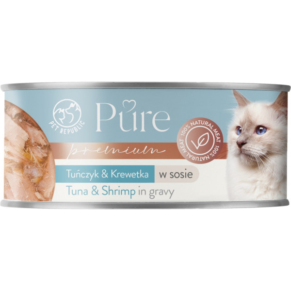 Petrepublic pure katėms su tunu ir krevetėmis 80 g