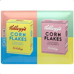 Nostalgic Art 23256 Kellogg's Vintage Packaging Pop Retro Tin Sign | Wall Plaque | Wall Decoration | Metal | 30 x 40 cm 30 x 40 cm Multi-Coloured, 30 x 40 x 0.2 cm