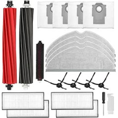 SpeHiate piederumi Roborock S8 Pro Ultra, rezerves daļu komplekts ar 2 galvenajām sukām, 1 pašattīrīšanās birste, 4 putekļu maisiņi, 4 salvetes, 4 HEPA filtri, 4 sānu birstes