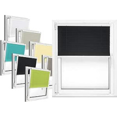 Npluseins pleated blind, pre-assembled and with clamp fixing on the window frame, easy 3-step installation