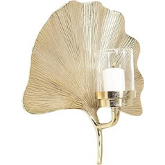 Kare Design sienas svečturis Ginkgo Leaf Gold 45 cm sienas aksesuāru svečturis