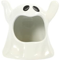 VALICLUD Ghost Tea Light Holder Halloween Ghost Candle Holder Halloween Ghost Shape Candle Holder Halloween Ceramic Scented Candle Container Halloween Ghost Candle Decor